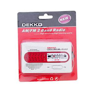 DEKKO <strong>DK</strong>-2018 Eco-friendly White 2-Band AM/FM Radio Built-in <strong>Speaker</strong> 3.5mm Earphone Jack CE ROHS Certified 2 AA Portable - Product Image 6