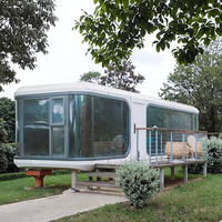 Maison à capsule spatiale mobile avec toit plat étoile à bulles pour l'extérieur Sun Room in Villas B & B Hotels Apartments Workshops