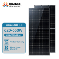 Panneau solaire Jinko 620W 650W, module bifacial double vitrage, anti-PID, anti-LID, pour projet de centrale solaire tropicale humide