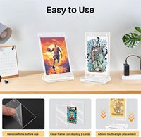 Support d'affichage magnétique en acrylique transparent – Montage facile, épaisseur 3+10 mm, support stable pour cartes à collectionner et cartes sportives