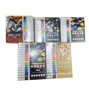 Bulk Set Factory Wholesale Custom Logo Packaging New Stone Fabric Wood Ceramic Painting Graffiti <b>Acrylic</b> Paint Markers - Product Image 6