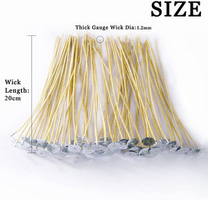 特注100ピース/バッグヘンプウィック天然蜜蝋コーティング、食用グレードの蜜蝋無漂白Un-dyed 100% オーガニック - Product Image 2