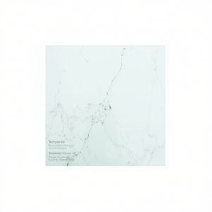Inserto de Vidrio Templado para Mesa, Cuadrado Blanco, Decorativo, Pulido, Diseño Minimalista - Product Image 1