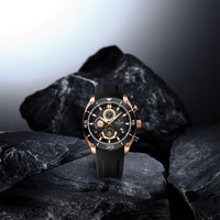 NAVIFORCE 8038 Montre à bracelet en silicone pas chère pour hommes, aiguilles lumineuses, montre-bracelet à quartz pour hommes, logo personnalisé, OEM masculin