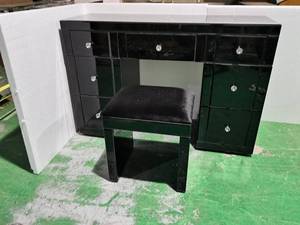 Di qualità superiore di lusso sette cassettiere illuminato moderno rovere vanità tavolo per camera da letto appartamento bagno su misura cina - Product Image 6