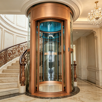 Ascenseur Rond de Luxe pour Villa et Maison avec Cabine en Verre Trempé et Design Moderne, Certifié CE - Direct Usine