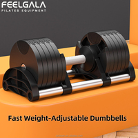 Haltères en fonte réglables par incréments de 5 kg - Poignée ergonomique légère et portable pour l'entraînement des bras et la salle de sport à domicile, capacité maximale de 45 kg