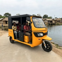 Tricycle électrique à 3 roues, moteur sans balais, batterie au lithium, cabine fermée, phare LED, 400 kg, prix abordable, 2000 W, 72 V, Afrique de l'Ouest