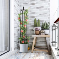 2,1 Meter Hoher Gartenbogen Rankgitter Pflanzenkäfig 5er-Pack Rosen-Garten-Rankhilfen für Topfpflanzen