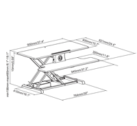 Table élévatrice de bureau sur pied double couche avec plateau à clavier Établi moderne et pliable Convertisseur de bureau avec dessus de table Lif