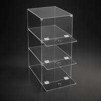 Boîte à chaussures en acrylique transparente - Boîte de présentation empilable pour baskets avec porte à ouverture latérale magnétique, organisateur de rangement anti-poussière