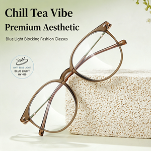 Gafas Decorativas Ultraligeras Vintage TJ5895 con Protección Anti-Luz Azul, Monturas Elegantes y Literarias para un Look Natural - Product Image 2