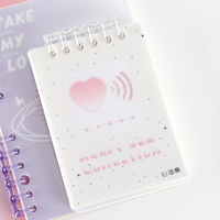 Classeur à feuilles mobiles à 6 anneaux ronds Carnet de poche de 50 pages avec couverture en PP pour petit livre de planification A7 et prise de notes