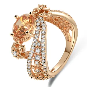 निर्माता प्रत्यक्ष बिक्री देवियों सोने की उंगली की अंगूठी 2 ग्राम सोने की अंगूठी