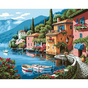 Pintura al Óleo por Números al Por Mayor, Pintura por Números de la Torre Eiffel, Pintura por Números de Paisajes en Lienzo para Adultos - Product Image 6