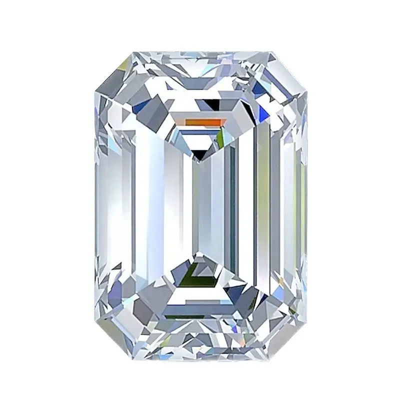 Hpht 3.73ct D White Color Vvs2 Clarity Cvd Emerald Cut Lab Grown Diamond Igi Certified Synthetic Lab Created Loose Diamonds