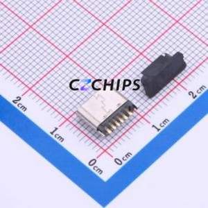 HX TYPE-C 6P LC 6.8 USB Connector Through hole Component (THT) Connector Type-C Female Through Hole 6P - Product Image 2