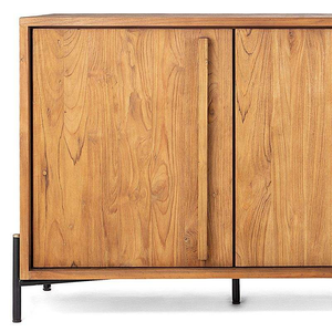 Consola de Almacenamiento de Madera Maciza Hecha a Mano por Grand Artisan con Cajones Profundos y Puertas Talladas Ornamentales, Perfecta para el Comedor - Product Image 4