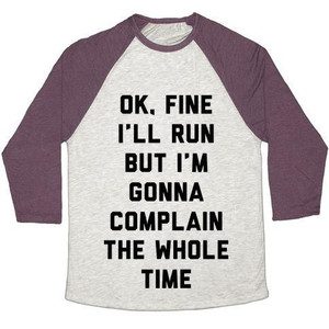 Ok, bien, me voy a correr, camiseta de béisbol unisex de mezcla triple - Product Image 1
