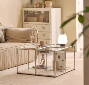 Modern Modular <strong>Storage</strong> Cabinet <strong>Table</strong> <strong>Storage</strong> Coffee <strong>Table</strong> <strong>Side</strong> Glass Modular Furniture Steel Glass Modular <strong>Table</strong> - Product Image 6