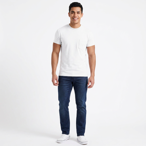 Camisetas de Manga Corta para Hombre, Transpirables, con Logotipo Personalizado a Bajo Precio, de Algodón, Lisas, Casuales, Nueva Llegada - Product Image 1