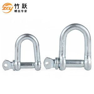Grillete en forma de D Zhuyue de 28 mm galvanizado con pasador de tornillo de cabeza cuadrada para elevación y uso industrial - Product Image 2
