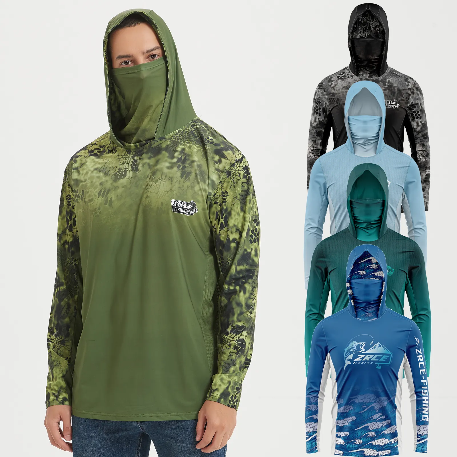 Fabrika toptan Polyester balıkçılık gömlek uzun kollu balıkçılık formalar özel baskı süblimasyon hızlı kuru balıkçılık kıyafetleri