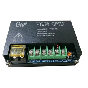 CR-D-6 สีดำ ติดตั้งง่าย AC 100~240V 50Hz/60Hz DC12V แหล่งจ่ายไฟแบบสวิตชิ่งสำหรับตัวควบคุมการเข้าออก - Product Image 1