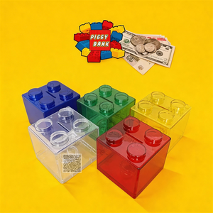 Regalo di Natale Perfetto, Salvadanaio Stile Mattoncini da Costruzione, Divertente Contenitore per Monete, Decorazione per Casa e Ufficio, Regalo per Amici e Famiglia - Product Image 1