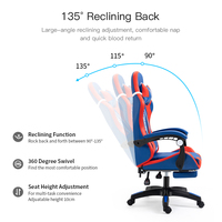 Usine directe moderne dossier haut pivotant RGB LED course bureau Silla Gamer chaise bras réglables repose-pieds pour travail sur ordinateur de jeu
