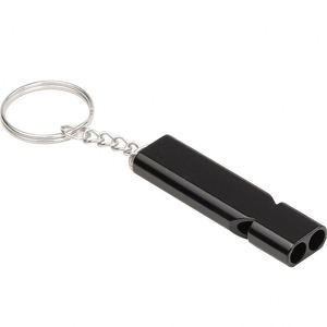 Sifflet de survie pour la randonnée en plein air, en alliage d'aluminium, double trou, haute fréquence, haute tonalité, portable - Product Image 5