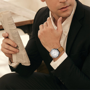 時計ストラップ20mm,天然マークスタイルレトロなトップ穀物本本革 - Product Image 6