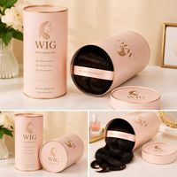 Tubos de Envío de Lujo Biodegradables Personalizados Recuperables para Pelucas, Cajas Cilíndricas de Papel para Salones de Belleza, Venta al por Mayor