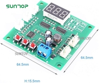Module de pilote PWM, Module d'affichage de régulateur de température de ventilateur à 2 canaux à 4 fils pour ventilateur/alarme PC 12V 24V 48V