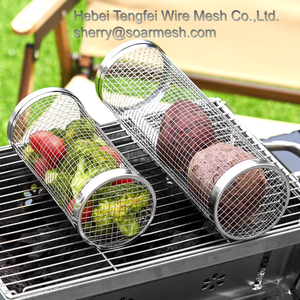 Kit de rôtissoire rôtissoire en acier inoxydable rôtissoire à tambour séchée cuisson grains de café écrou panier pour four barbecue gril cage - Product Image 5