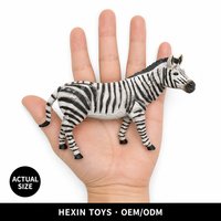Figurine de zèbre réaliste en PVC écologique blanc-noir 42x13x23cm, jouet éducatif, décoration de bureau pour enfants de 3 ans et plus