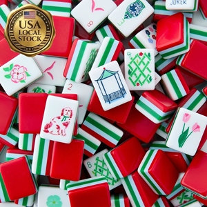 Nouvel ensemble de 160 tuiles de Mahjong américaines de luxe en acrylique gravé à 4 couches, vente en gros directe usine - Product Image 1