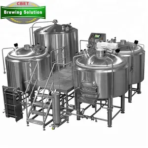 200L 500L 1000L 2000L cervejaria Mash tun elétrico aquecido a vapor tanque encamisado para cozinhar o arroz ou milho