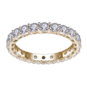 Anillo Apilable Messi Jewelry MS-308, Anillo de Eternidad de Oro de 18k, 14k y 10k con Diamantes Moissanite - Product Image 5