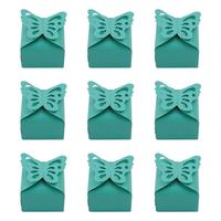 Boîtes en papier à bonbons à motifs de papillons multicolores, boîtes en papier pour cadeaux de mariage, boîte en papier pour chocolat pour fête de mariage, fête d'anniversaire