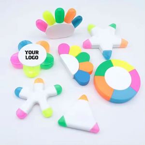 โปรโมชั่นปากกาไฮไลท์ 5-in-1 รูปดาวห้าแฉก สีเรืองแสง ของขวัญธุรกิจพร้อมปากกาไฮไลท์แบบกำหนดเองได้ - Product Image 3