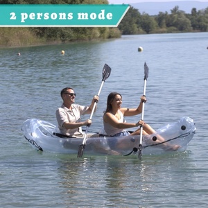 PVC Inflatable Transparent Kayak with See Through Bottom 310*96*50 CM for 1-2 Person Heavy Duty Canoe Boat for River and <b>Pool</b> - Product Image 6