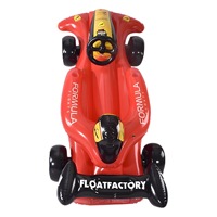 Flotador Inflable de PVC con Forma de Auto de Carreras YUNJU, Tumbona Acuática con Respaldo para Niños y Adultos, OEM