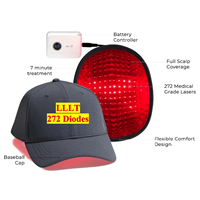 Casque de thérapie laser à faible intensité AQSHE 272 Diode Lllt 650 nm 5 Mw pour la repousse des cheveux et le traitement de la perte de cheveux Hairma X