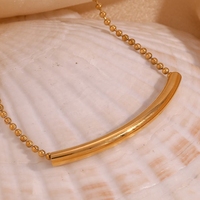 Collier à pendentif sourire en acier inoxydable plaqué or 18 carats avec perle et diamant pour bijoux de mariage Collier en acier inoxydable inoxydable