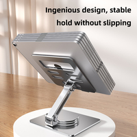 Support de tablette Ipad en métal pivotant de haute qualité avec base rotative 360 support de téléphone réglable pliable en aluminium pour Ipad
