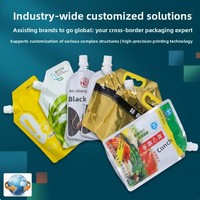 Pochette à bec verseur extrudée personnalisée avec feuille d'aluminium pour jus et vodka, emballage autoportant durable de qualité alimentaire