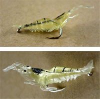 Hunthouse — leurre en silicone souple en forme de crevette, appât artificiel à rayures noires, phosphorescent, appât artificiel idéal pour la pêche sur un bateau d'eau douce, 1.5g, 4cm