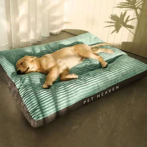 Washable <b>Dog</b> <b>Bed</b> Mat Vertical Stripe Pattern Large <b>Dog</b> Sofa Mat Soft Cat <b>Dogs</b> <b>Bed</b> Nest Pad Winter Soft Pet <b>Bed</b> - Product Image 6