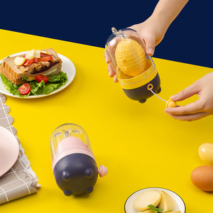 Mélangeur d'oeufs d'or portable facile à tirer avec corde de traction cuisine cuisson silicone et oeuf en plastique pour usage domestique - Product Image 6